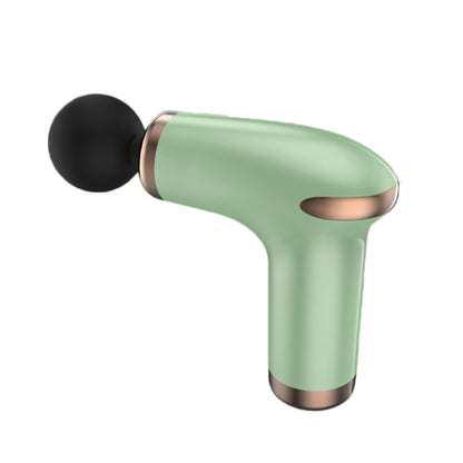 Green Hlpmedical massage gun with 6-speed settings and 4 professional massage heads for deep tissue relaxation.