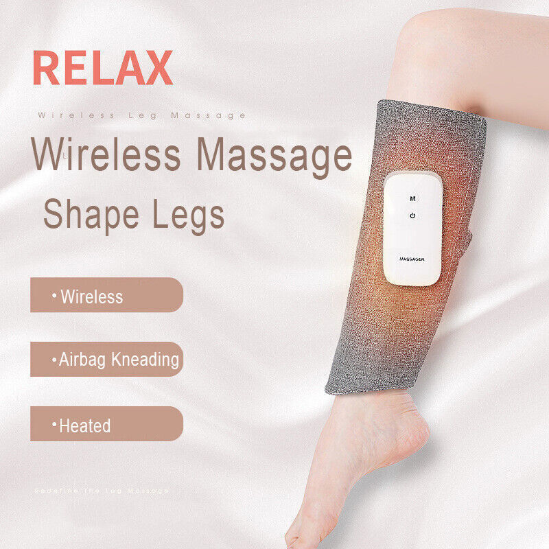 Hlpmedical leg massager with heated air compression for foot and calf relaxation, improving circulation and soothing muscles.