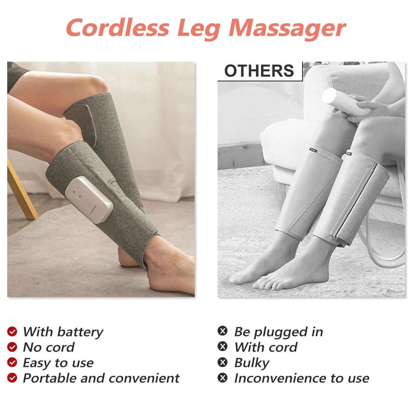 Hlpmedical leg massager with heated air compression for feet and calves, designed to relax muscles and improve circulation.