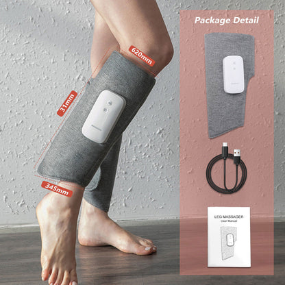 Hlpmedical leg massager with heated air compression for foot and calf muscle relaxation and improved circulation.