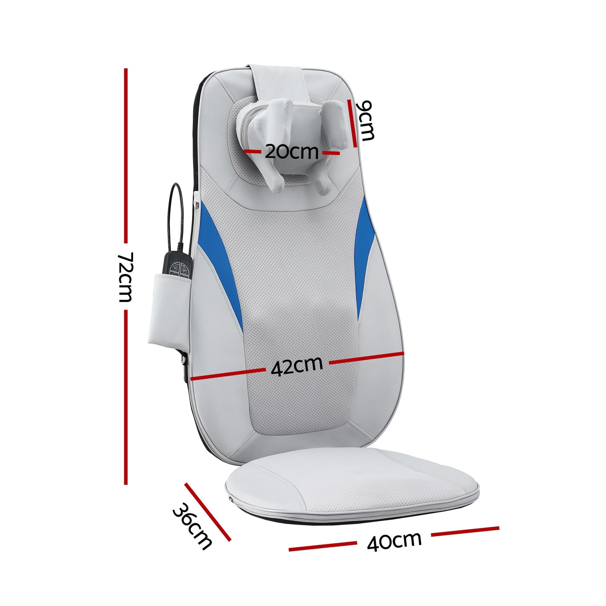 Hlpmedical Livemor full back massage cushion with 3D kneading and heating for relaxing massage seats.