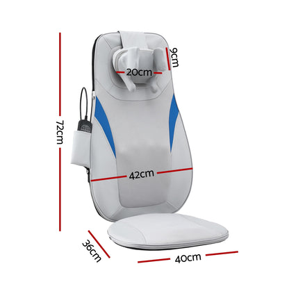 Hlpmedical Livemor full back massage cushion with 3D kneading and heating for relaxing massage seats.