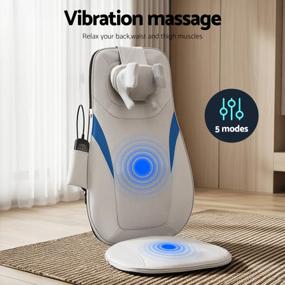 Hlpmedical Livemor full back massage cushion with 3D kneading and heating for relaxation and pain relief.
