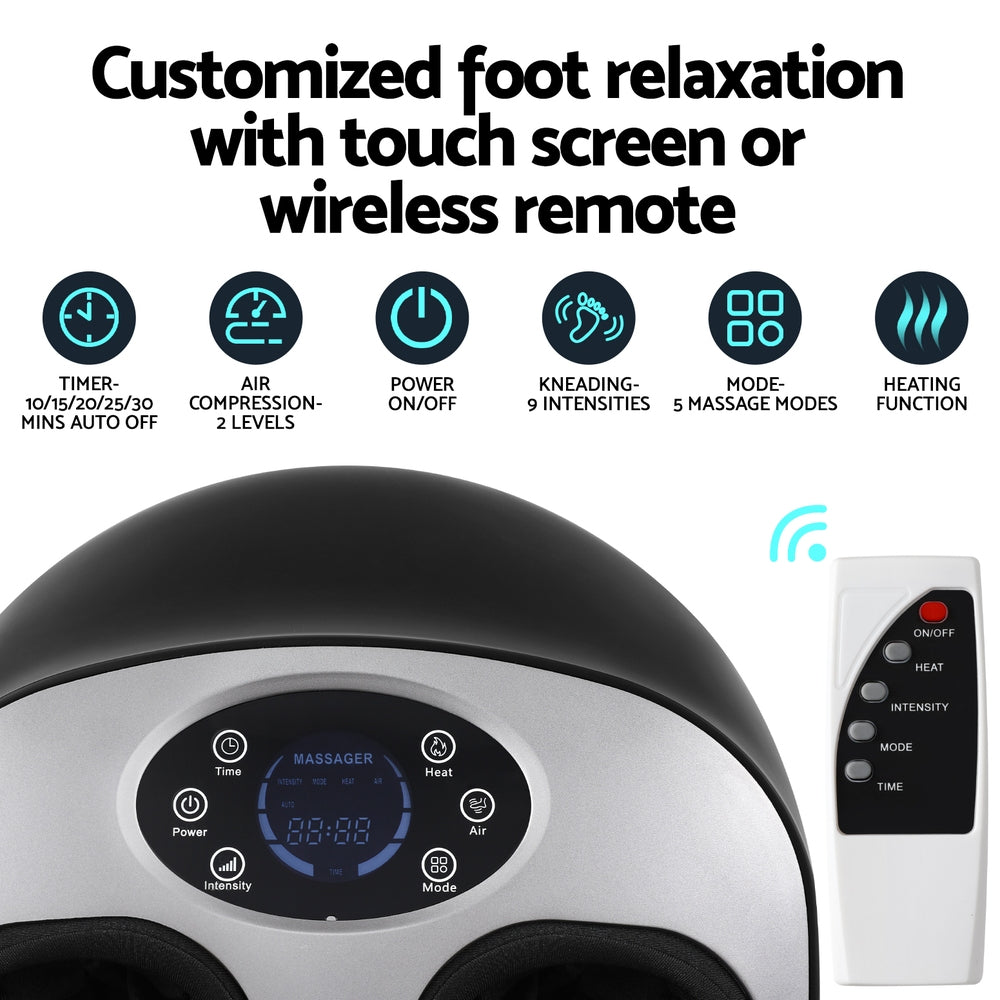Hlpmedical Livemor heated foot massager with kneading and electric massage features for relaxing foot therapy.