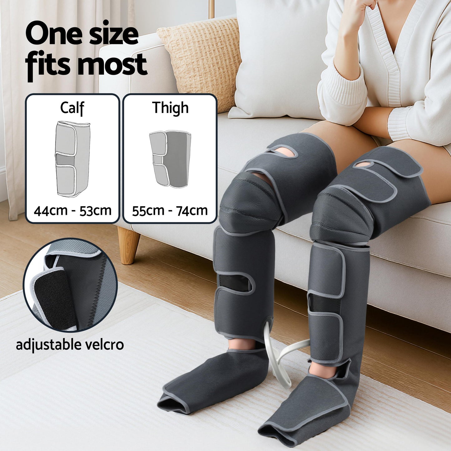 Hlpmedical Livemor leg and foot massager with air compression, back and neck massage, plus heat for relaxation.