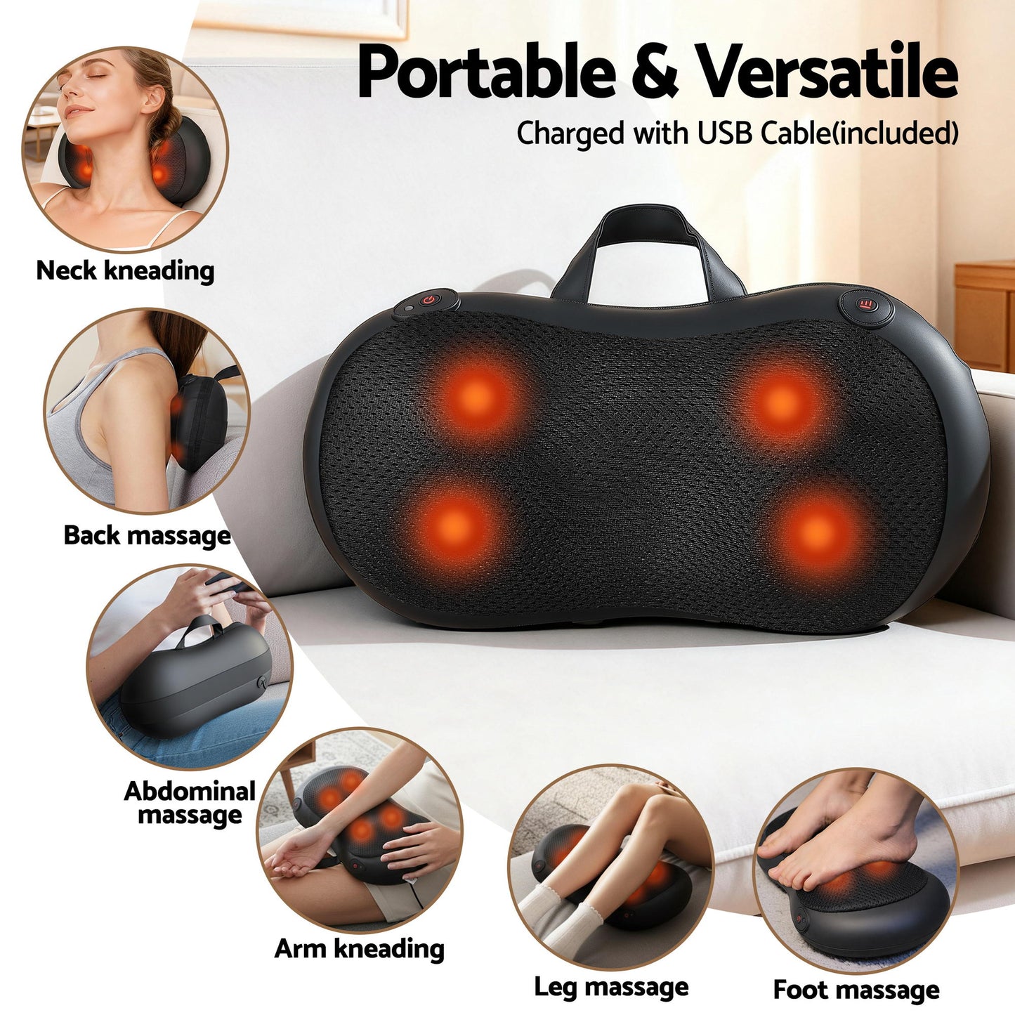 Hlpmedical Livemor Leg and Foot Massager with air compression, back and neck massage, and heat therapy for relaxation.