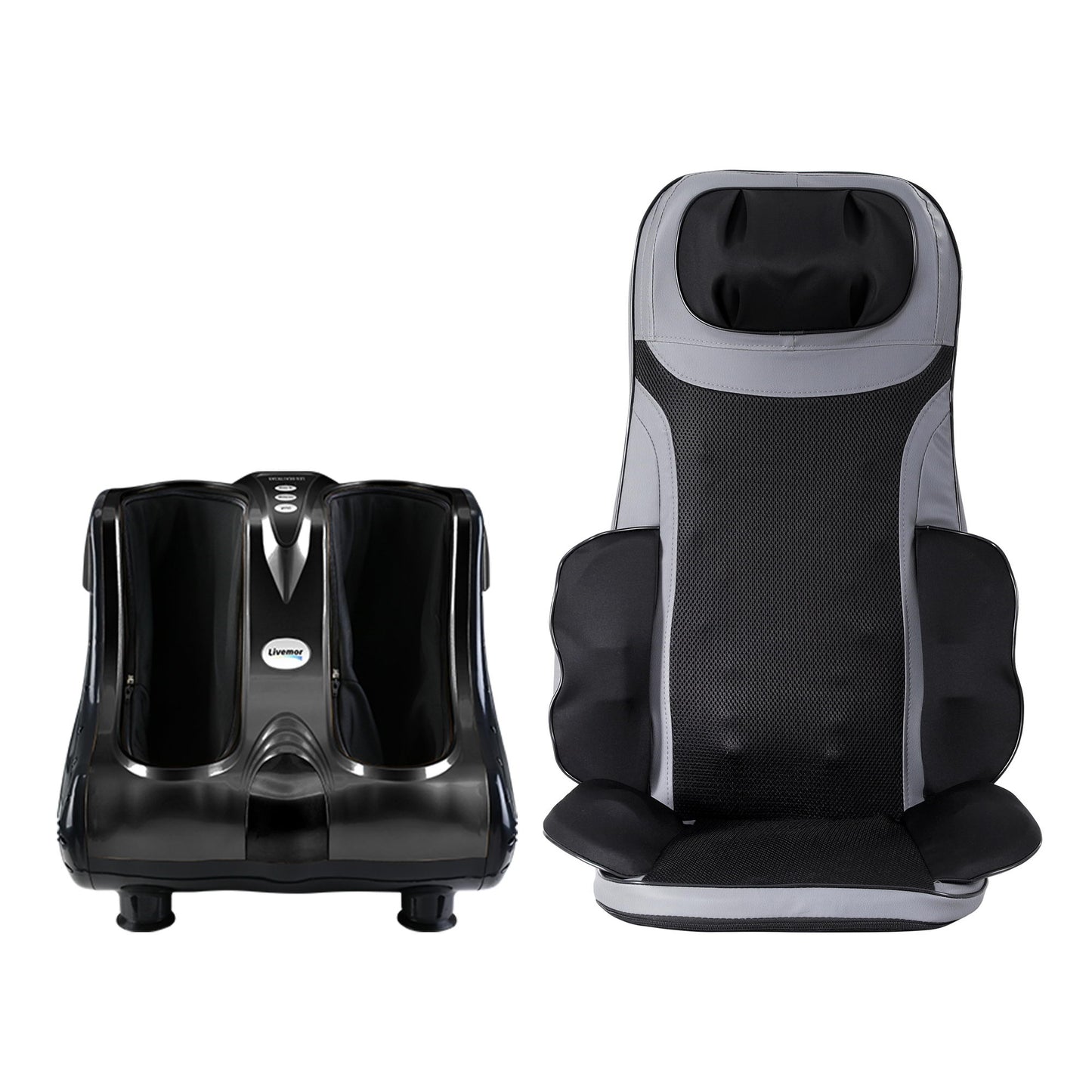Hlpmedical Livemor massage cushion with heating, calf, and foot massager for relaxing health and beauty massage therapy.
