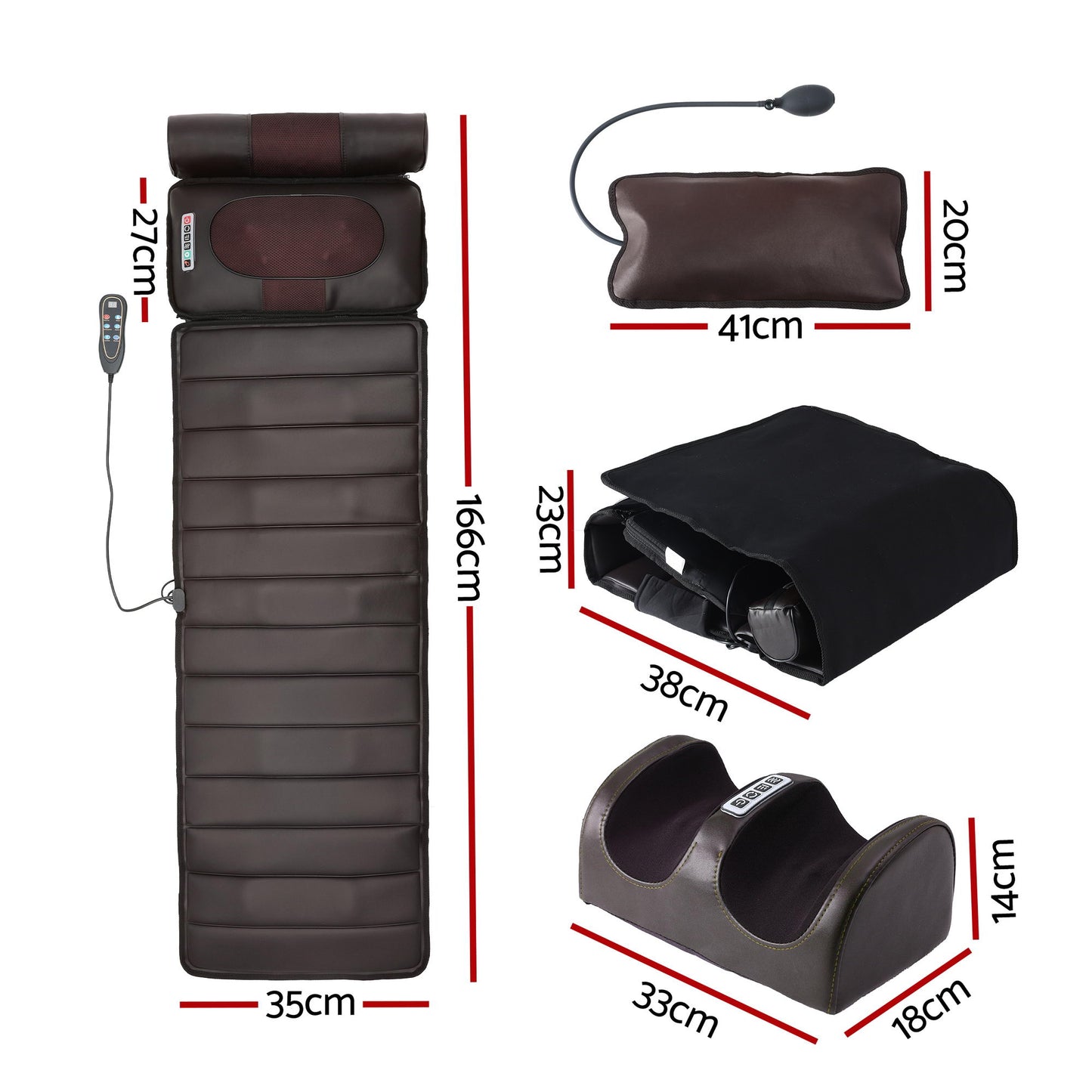 Hlpmedical Livemor massage mat with kneading, heated vibration, and airbags for neck and foot relaxation, health and beauty massager.
