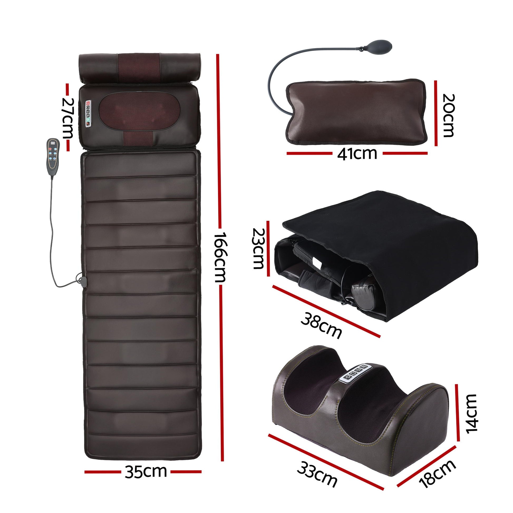 Hlpmedical Livemor massage mat with kneading, heated vibration, and airbags for neck and foot relaxation, health and beauty massager.