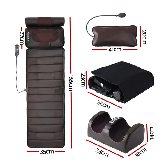 Hlpmedical Livemor massage mat with kneading, heated vibration, and airbags for neck and foot relaxation, health and beauty massager.