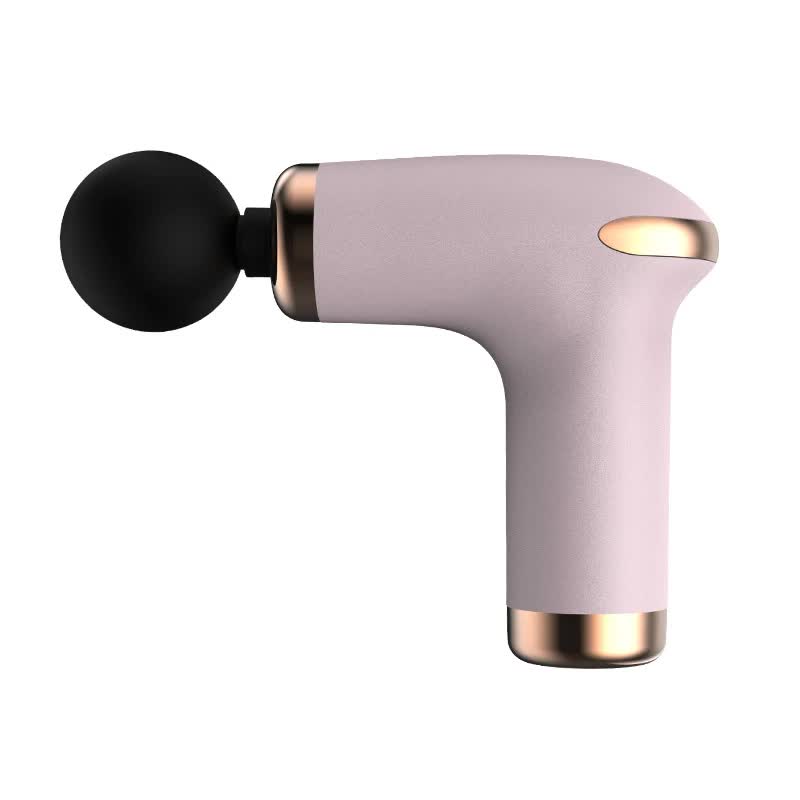 Pink Hlpmedical massage gun with 6-speed settings and 4 professional massage heads for deep tissue relaxation and muscle relief.