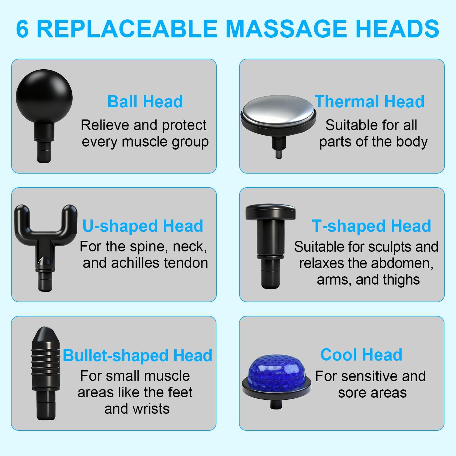 Red lightweight mini massage gun with 6 interchangeable heads and dual thermal therapy for muscle relief and portable recovery.