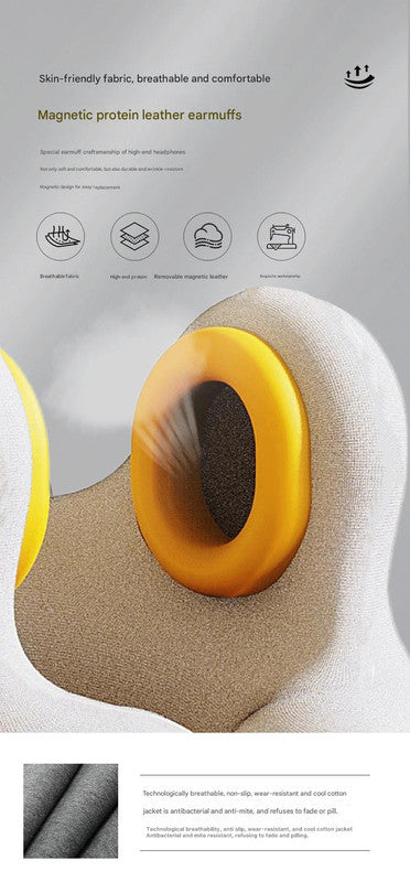 Hlpmedical Smart Neck Pillow in navy blue with Bluetooth, noise reduction, graphene heating, designed for travel and relaxation.