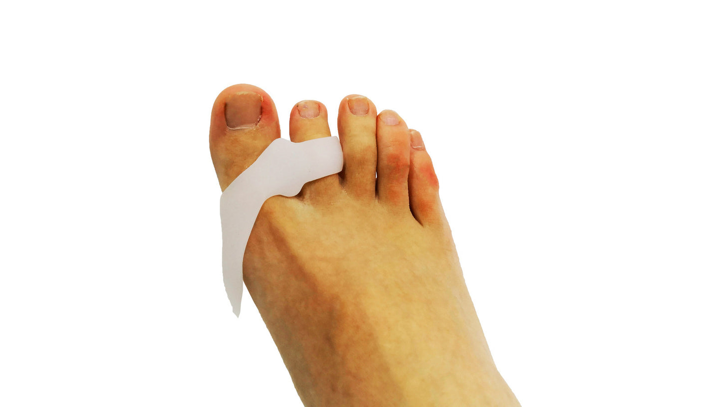 Pair of Axign Medical bunion sleeves for pain relief and toe alignment, designed for foot comfort and foot care.