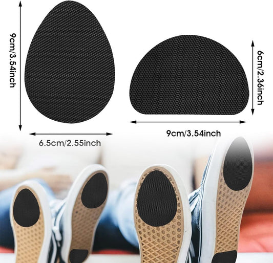 Four pairs of Hlpmedical non-slip rubber insoles with self-adhesive backing, noise-reducing, unisex foot care insoles.