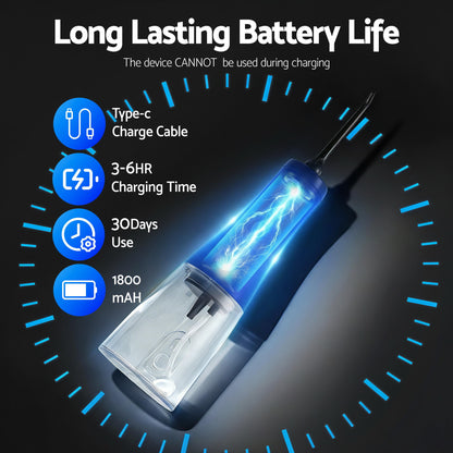 Devanti cordless water flosser dental oral irrigator in black, compact health and beauty oral care device by Hlpmedical