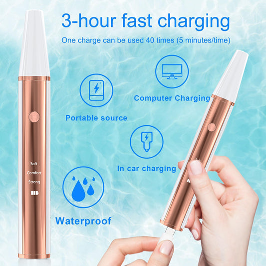 Hlpmedical ultrasonic dental scaler kit for home use, teeth cleaner and tartar remover with ergonomic design and cleaning tips.