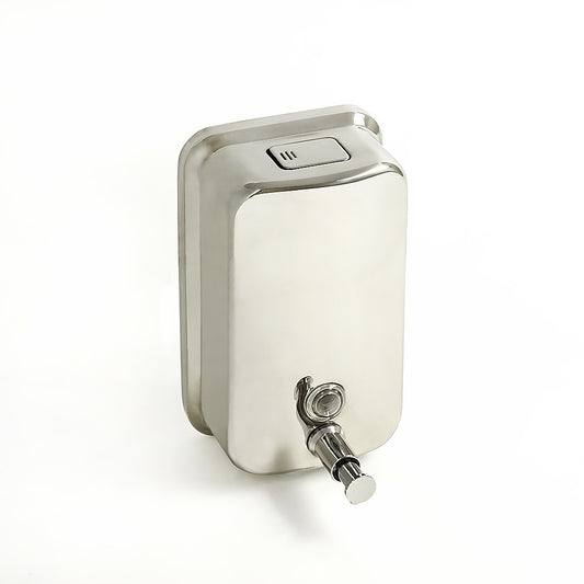 304 stainless steel wall-mounted liquid soap and hand sanitizer dispenser, 1000ml capacity for bathroom, kitchen, or hospital use
