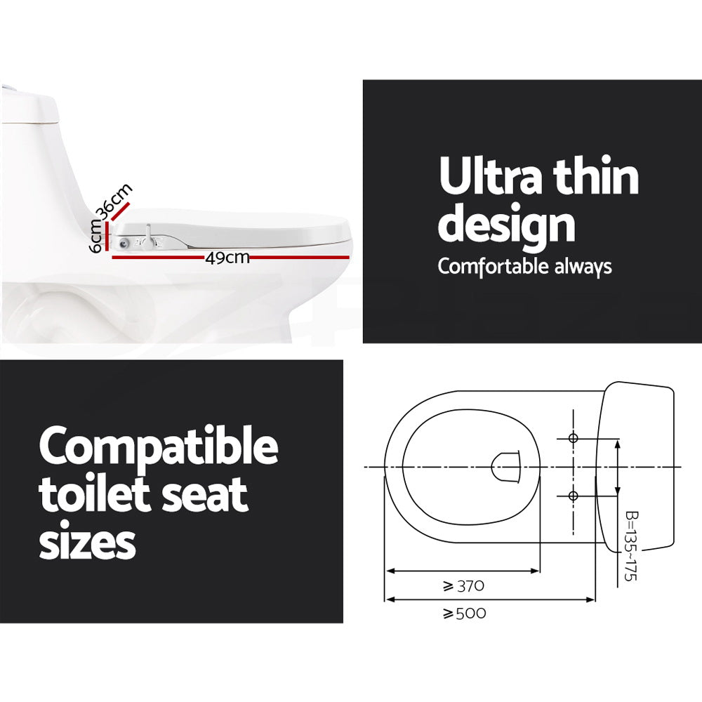 Hlpmedical Cefito non-electric bidet toilet seat cover with auto smart water wash and dry functions, designed for bathroom comfort.