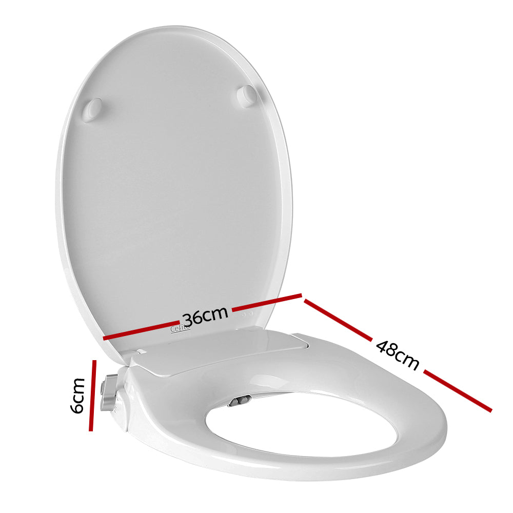 Hlpmedical Cefito non-electric bidet toilet seat cover with auto water spray and knob control, designed for bathroom comfort and hygiene.
