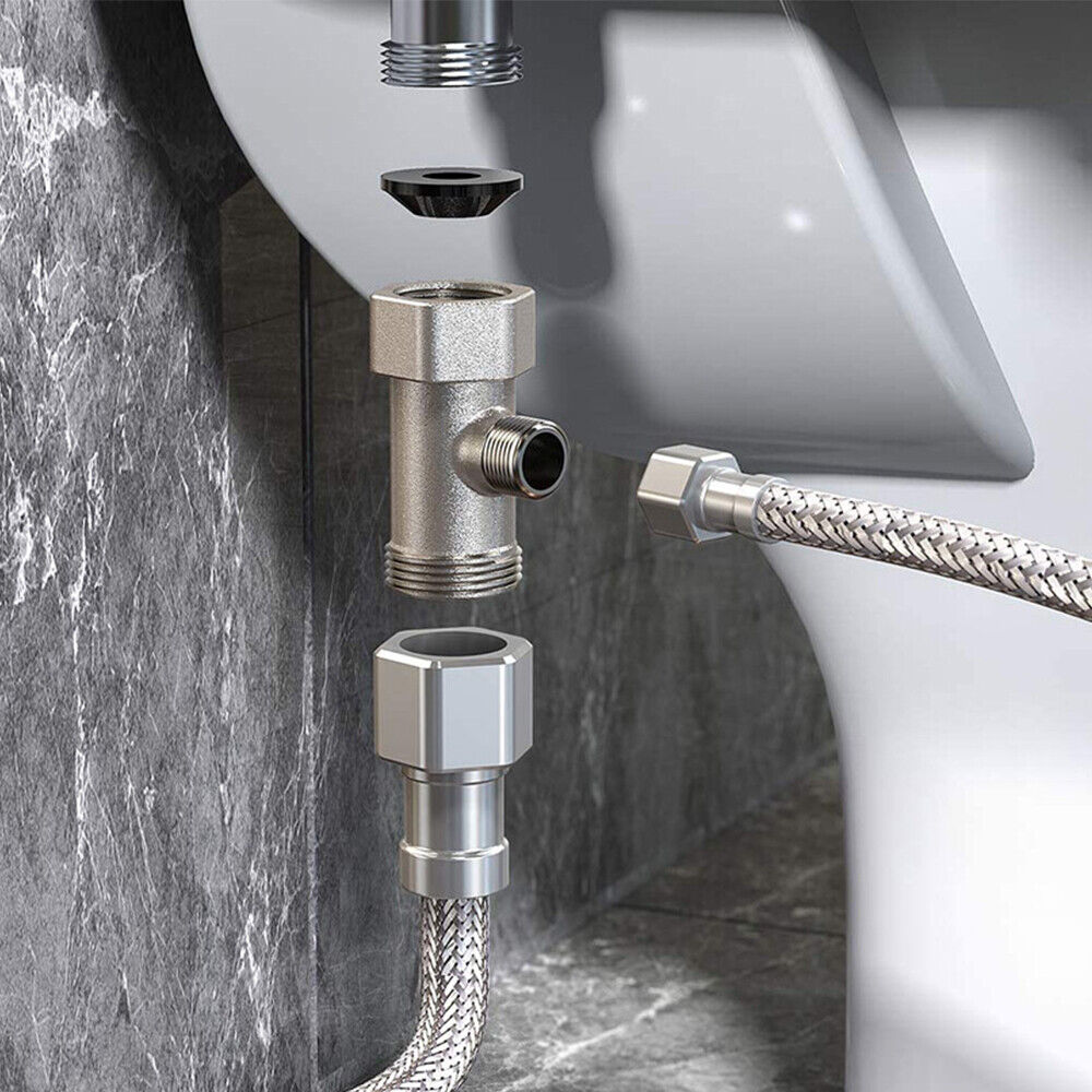 Hlpmedical non-electric toilet bidet seat with dual nozzles, water sprayer for bathroom hygiene and comfort.