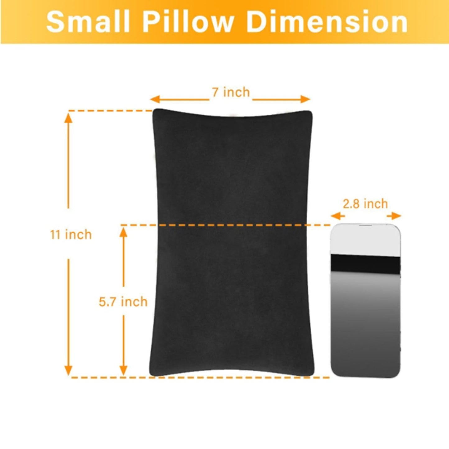 Red 2-pack small cooling memory foam pillows, 11x7 inches, for sleeping, travel, neck, knee, lumbar support, and pets.