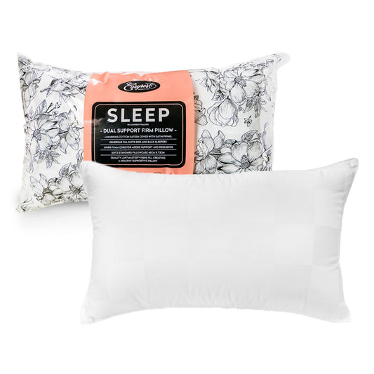 Hlpmedical Easyrest Sleep Dual Support Firm Standard Pillow designed for side sleepers, with supportive design and soft fabric cover.