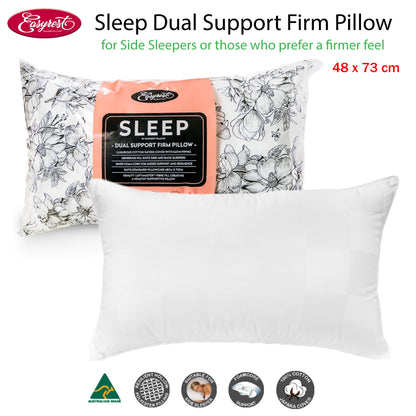Hlpmedical Easyrest Sleep Dual Support Firm Standard Pillow designed for side sleepers, with supportive, comfortable bedding pillow.