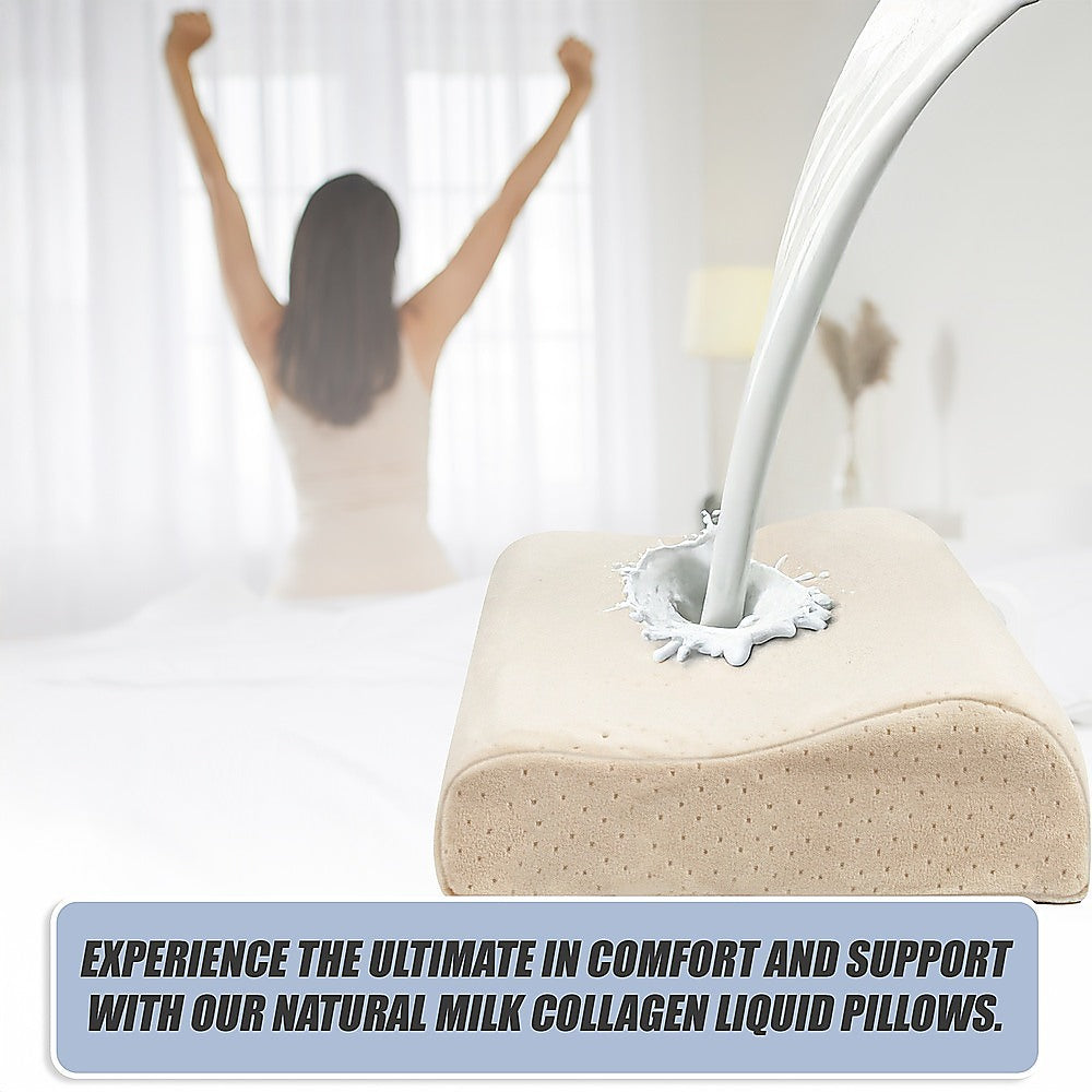 Hlpmedical natural latex sleep pillow with spine support, 30x50cm, ideal for comfortable bedding and proper neck alignment