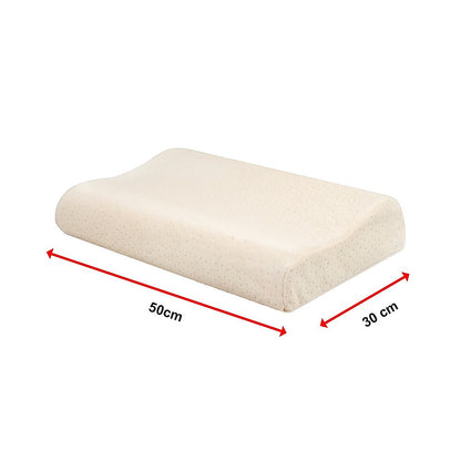 Pure natural latex sleep pillow for spine support, 30x50cm, ideal for comfortable bedding and restful sleep.