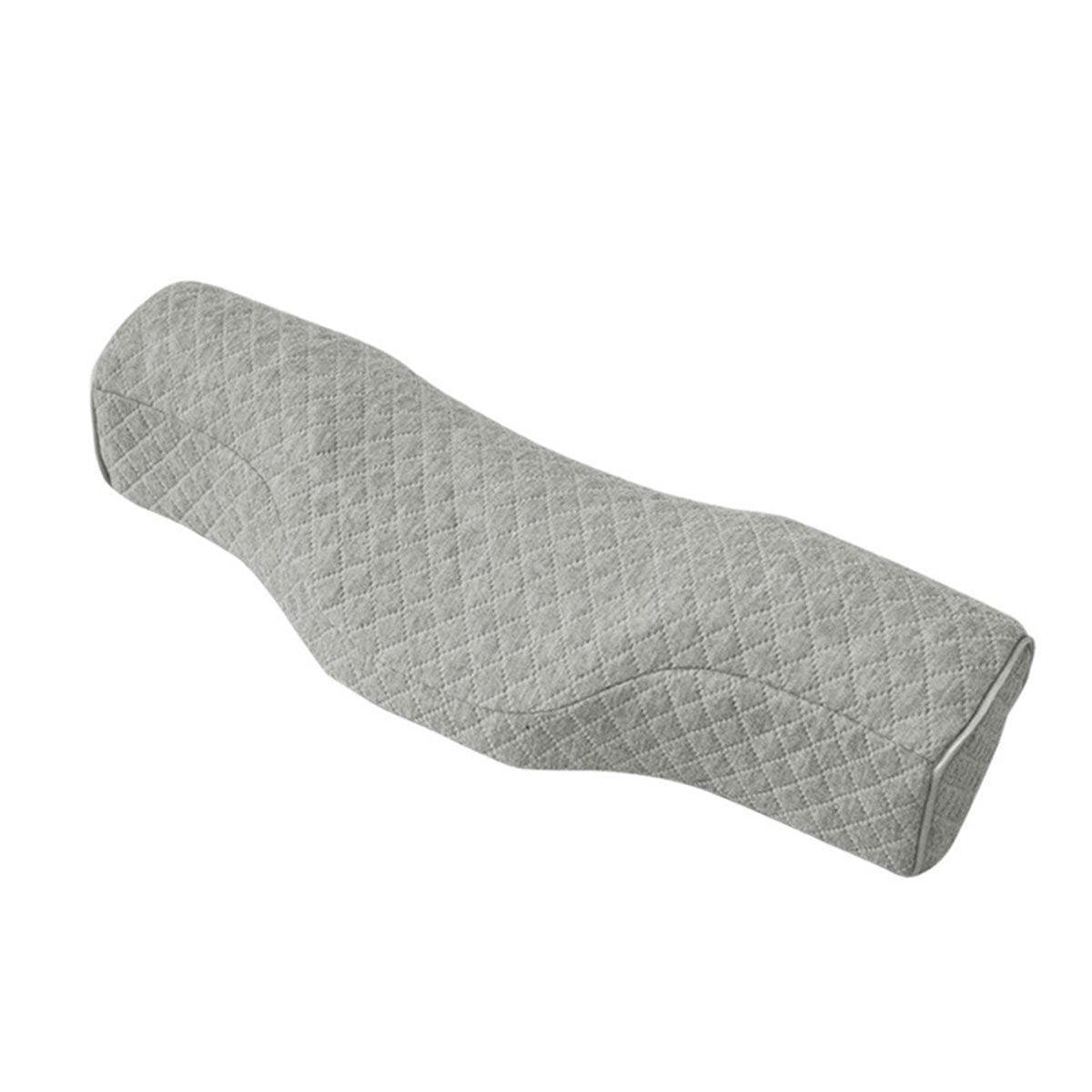 White orthopedic memory foam cervical neck pillow for sleep support, designed for comfort and slow rebound relaxation.