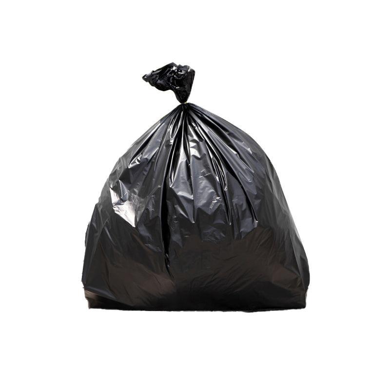 Set of 100 heavy-duty black bin bags for kitchen pedal bins, durable waste refuse sacks measuring 120x130cm.