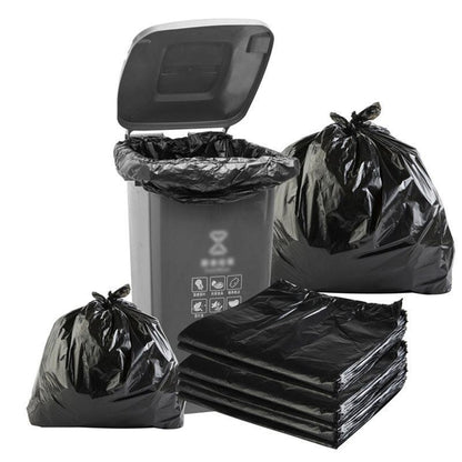 Set of 100 heavy-duty black bin bags for kitchen pedal bins, durable waste refuse sacks measuring 120x130cm, by Hlpmedical.
