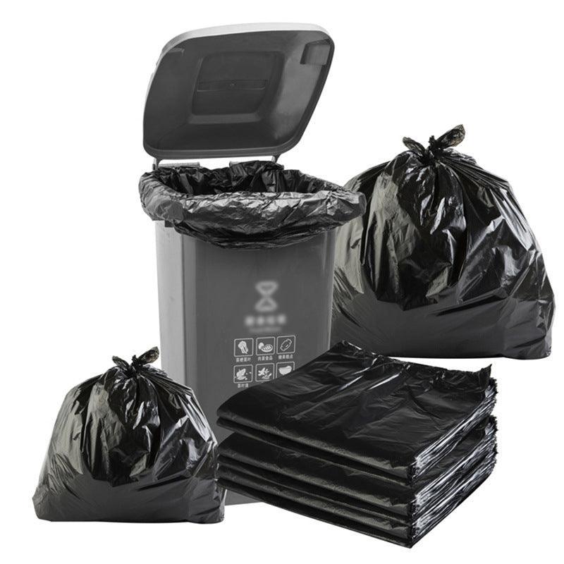 Set of 100 heavy-duty black bin bags from Hlpmedical, 90x100cm durable waste refuse sacks for kitchen pedal bins.