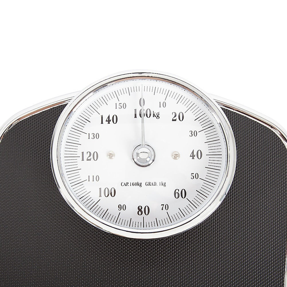 Hlpmedical medical-style bathroom scales with large analogue dial and heavy-duty mechanical design for accurate weight measurement.