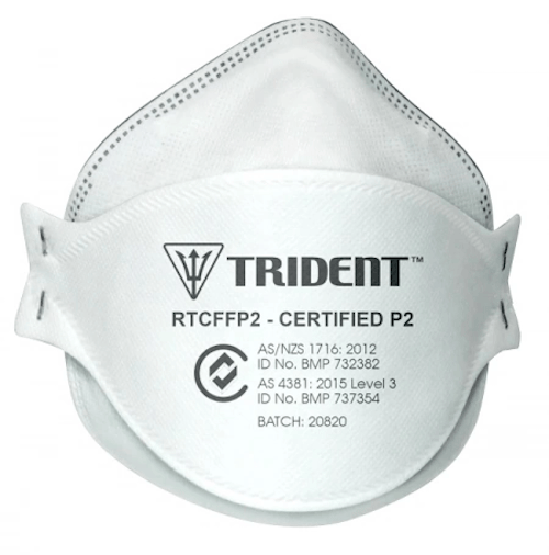 Hlpmedical Trident P2 respirator masks in individual packaging, 24 boxes totaling 480 masks, medical-grade protective respirator