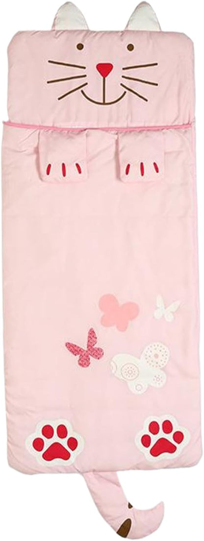 Colorful children's sleeping bag with cozy cartoon design by Hlpmedical, ideal for outdoor camping and outdoor recreation.