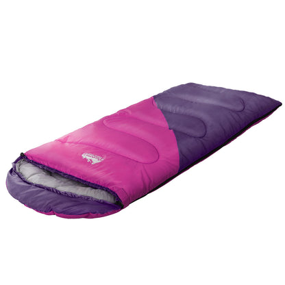 Pink Weisshorn kids' sleeping bag, 172cm thermal camping and hiking gear by Hlpmedical, suitable for outdoor recreation.