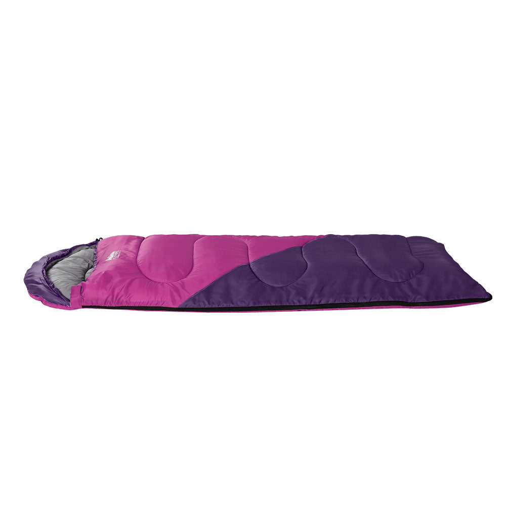 Pink Weisshorn kids' sleeping bag, 172cm, suitable for camping and outdoor adventures, featuring thermal insulation and lightweight design.