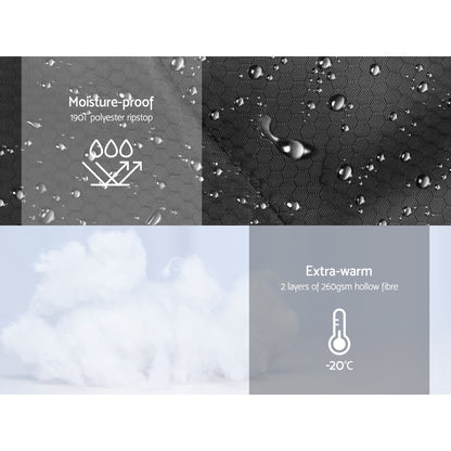 Black Weisshorn single sleeping bag for camping and hiking, designed for thermal comfort in outdoor recreation.