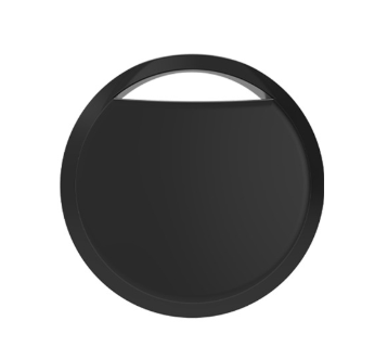 Black Android Tracker from Hlpmedical, compatible with Google Find My Device, used as a luggage and pet ID tracker.