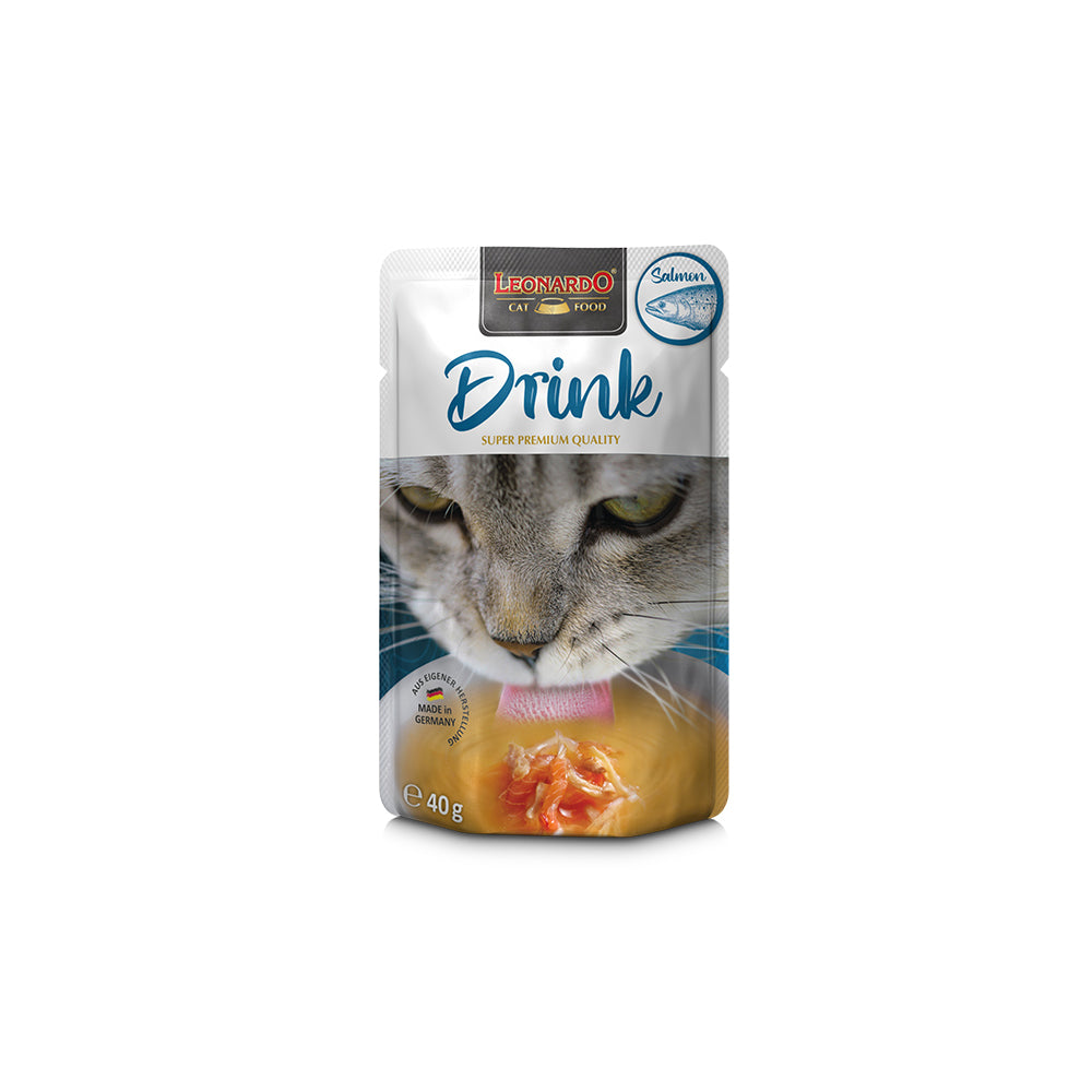 Hlpmedical Leonardo salmon wet cat food 40g pack, nutritious pet care for cats in a 20-pack.
