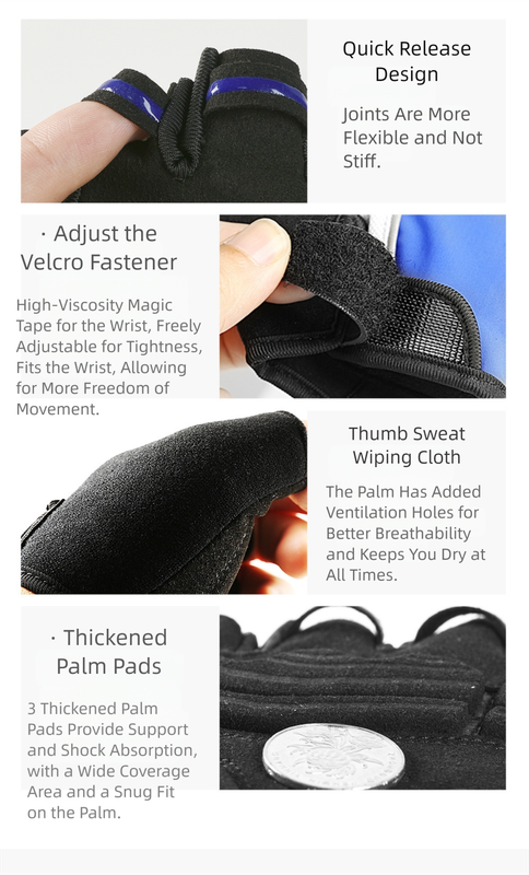 Red Hlpmedical padded half-finger cycling gloves with breathable fabric and shock absorption for biking and fitness workouts.