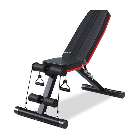 Hlpmedical PROFLEX weight bench for workout and gym press, adjustable and folding for versatile fitness and lifting exercises.