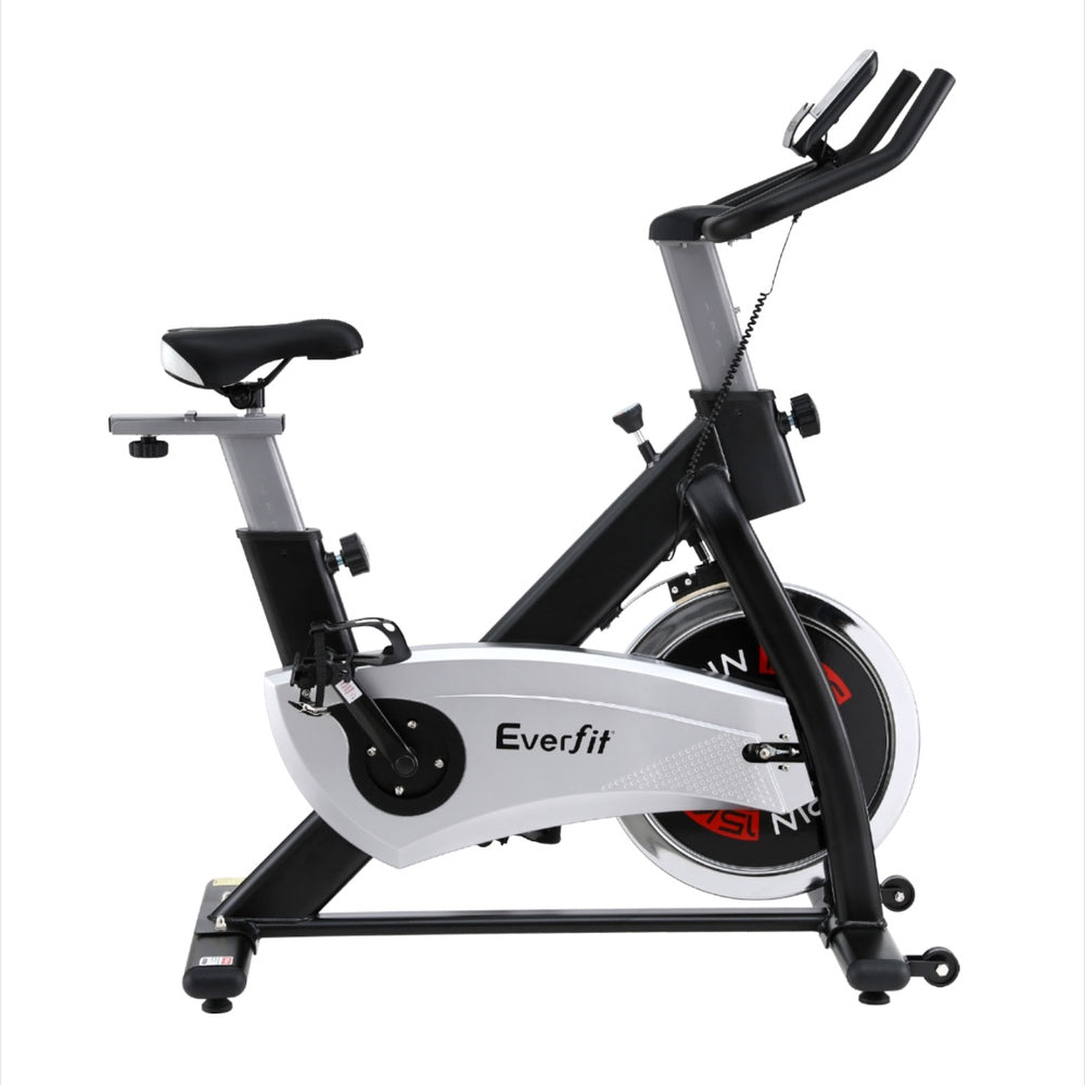 Everfit 15kg flywheel spin bike by Hlpmedical, home gym exercise bike with 120kg weight capacity, ideal for fitness workouts.
