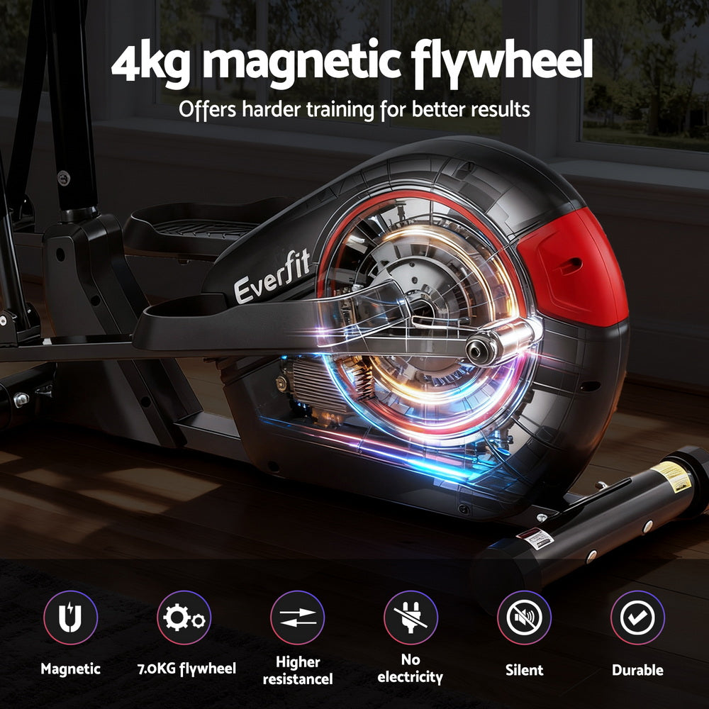 Hlpmedical Everfit exercise bike elliptical cross trainer with LCD display, home gym fitness machine for cardiovascular workout