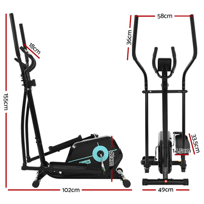 Hlpmedical Everfit exercise bike elliptical cross trainer for home gym, featuring magnetic resistance and adjustable settings.