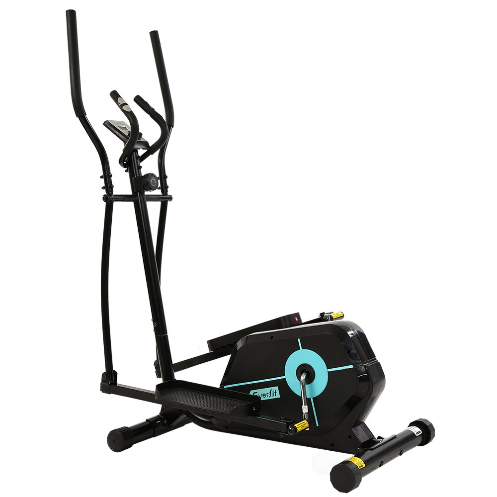 Hlpmedical Everfit exercise bike and elliptical cross trainer for home gym fitness, with magnetic resistance and adjustable settings.