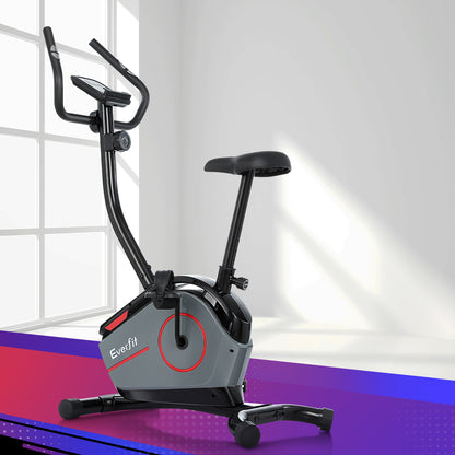 Everfit Magnetic Exercise Bike by Hlpmedical featuring 8 resistance levels for home gym cardio workouts.