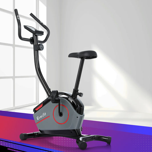Everfit Magnetic Exercise Bike by Hlpmedical featuring 8 resistance levels for home gym cardio workouts.